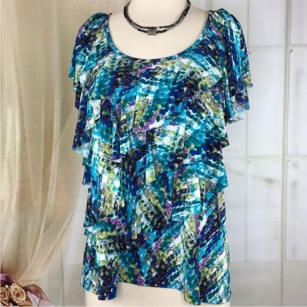 agb Abstract Layered Blouse L